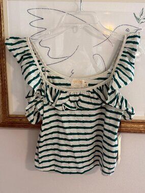 NWT Nation Ltd green and white tank size S